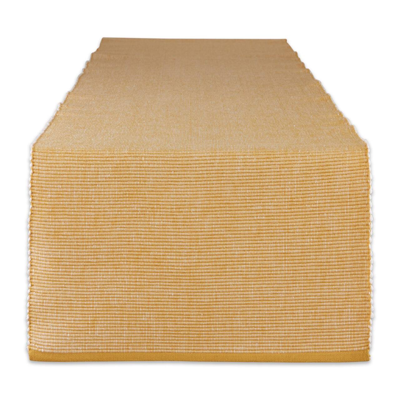DII® 72" Honey Gold & White 2-Tone Ribbed Table Runner